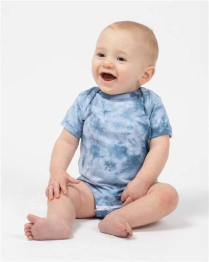 Dyenomite - Infant Crystal Tie-Dyed Onesie, Newborn to Infant Bodysuit