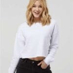 Independent Trading Co. Women's Lightweight Crop Crewneck Sweatshirt