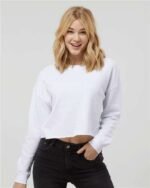 Independent Trading Co. Women's Lightweight Crop Crewneck Sweatshirt