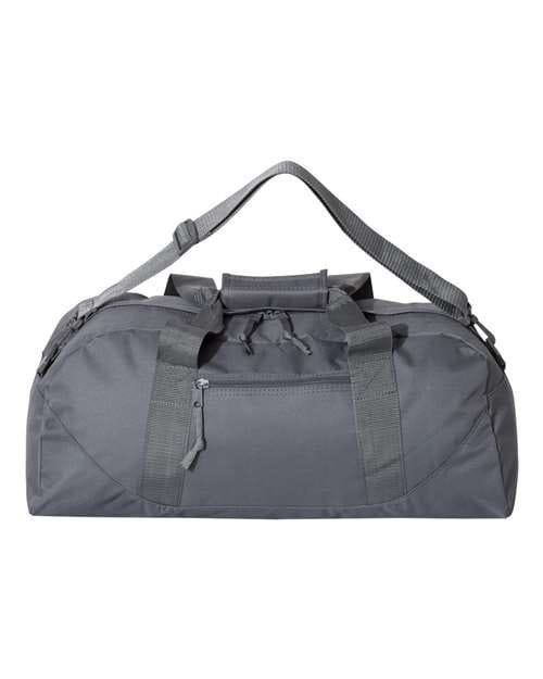 Charcoal-12.jpg Liberty Bags - Recycled 23 1/2" Large Duffel Bag, Zippered Main Opening with Rain Cover Over Zipper - Image 1