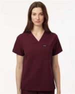 Jaanuu - Women's Rhena Essential 1-Pocket Scrub Classic fit V-Neck Top