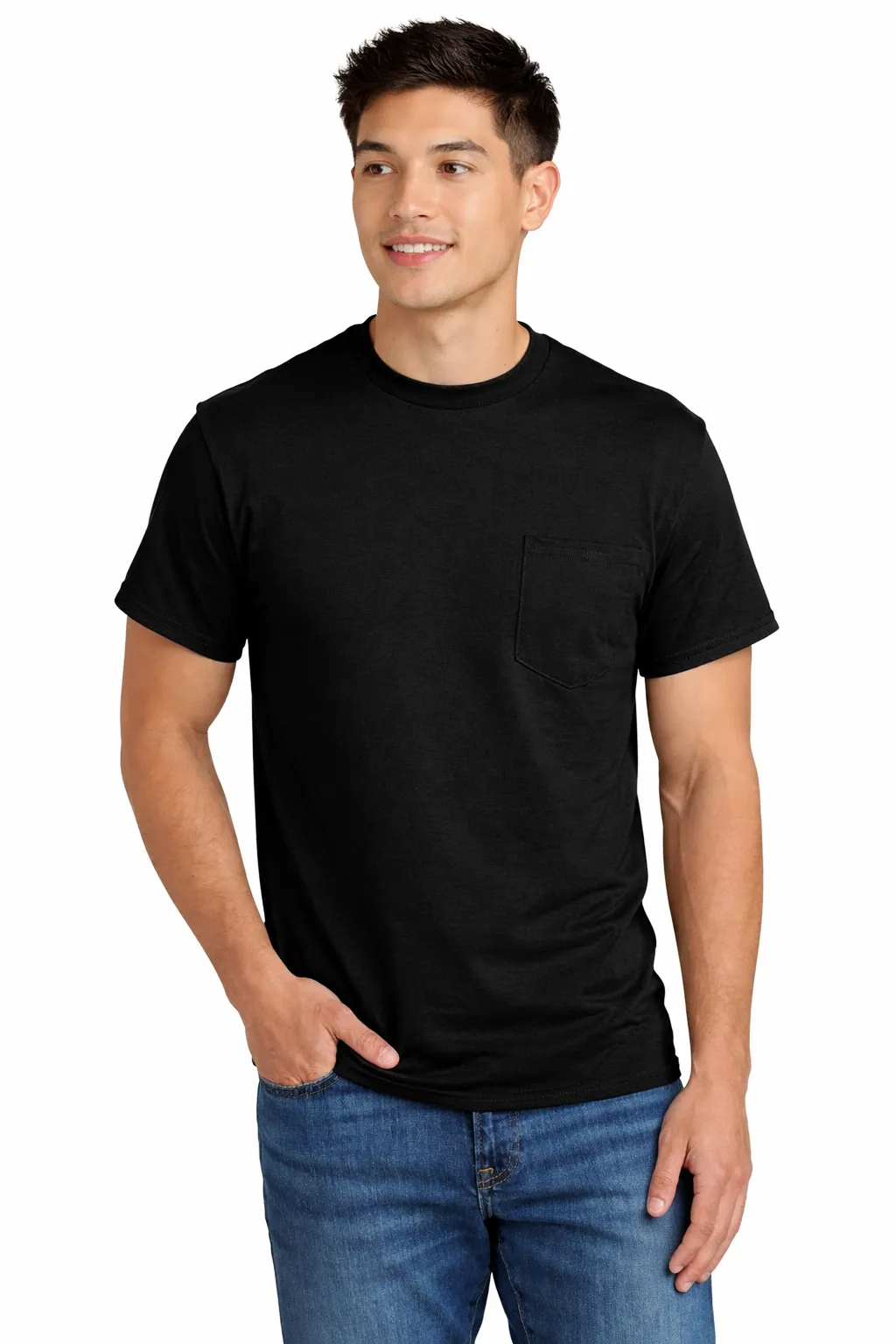 2 Gildan DryBlend 50 Cotton/50 Poly Pocket T-Shirt - Image 1